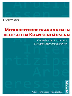 cover image of Mitarbeiterbefragungen in deutschen Krankenhäusern